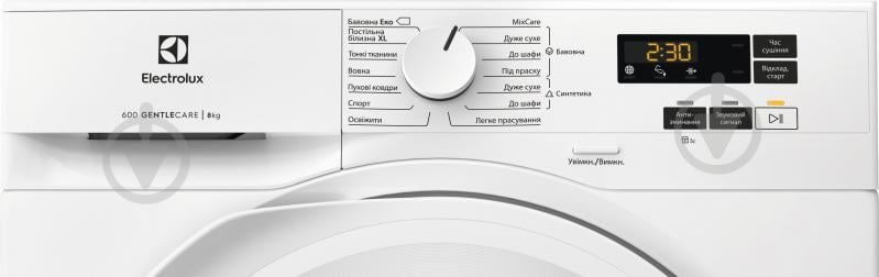 Сушильна машина Electrolux EW6D18CWU - фото 2 Сушильна машина Electrolux EW6D18CWU - фото 2