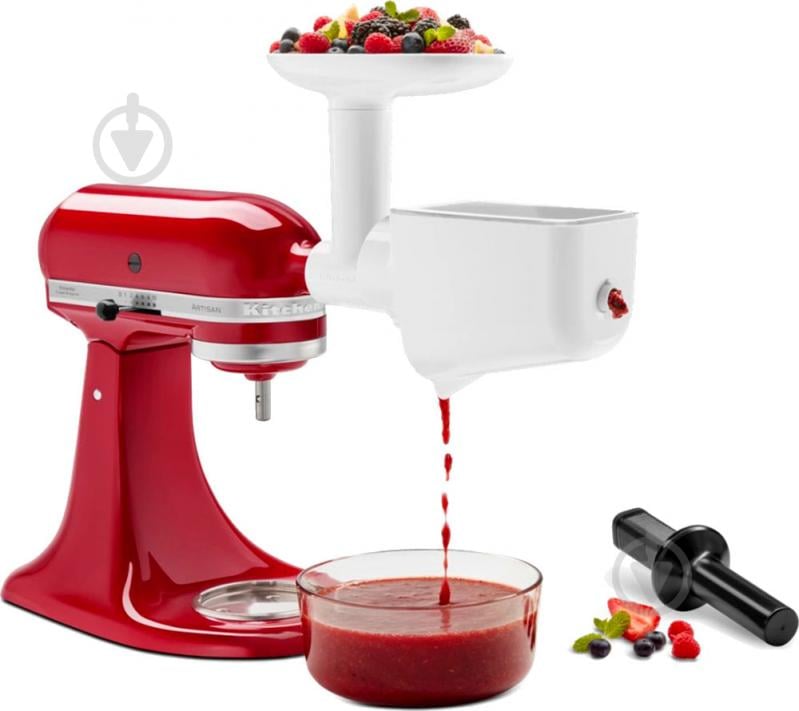 Набір насадок KitchenAid для перетирання овочів та фруктів + м'ясорубка (5KSMFVSFGA) - фото 4