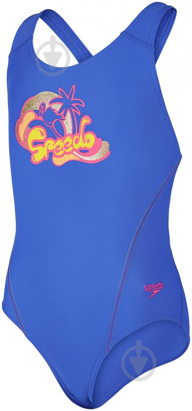 Купальник Speedo Logo Placement Splashback р.128 синій/рожевий 8-07889A734_(A734) син/рож/Citro - фото 1