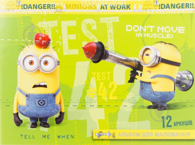 Альбом для малювання Despicable Me 12 аркушів Перо - фото 1