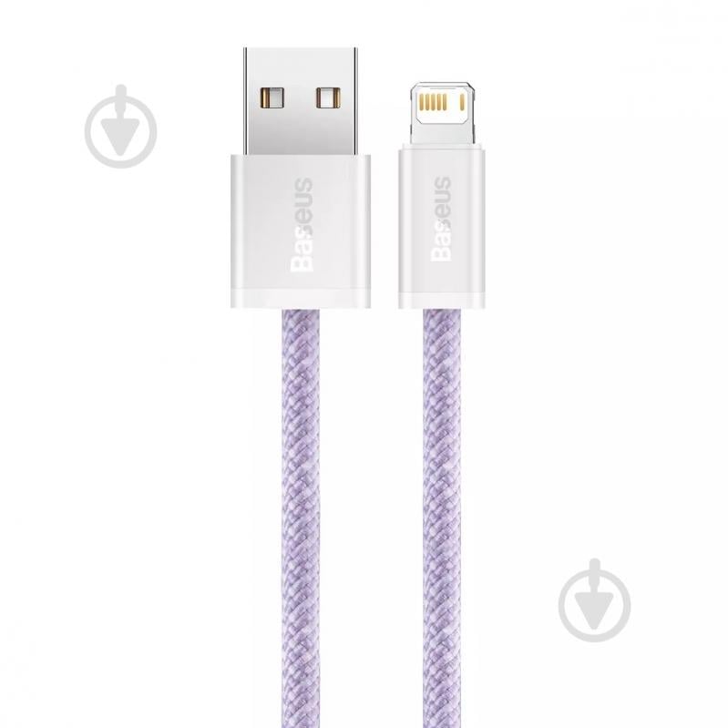 Кабель BASEUS Dynamic Series Fast Charging Data Cable USB to iP 2.4 A 1 м фіолетовий (CALD000405) - фото 2 Кабель BASEUS Dynamic Series Fast Charging Data Cable USB to iP 2.4 A 1 м фіолетовий (CALD000405) - фото 2