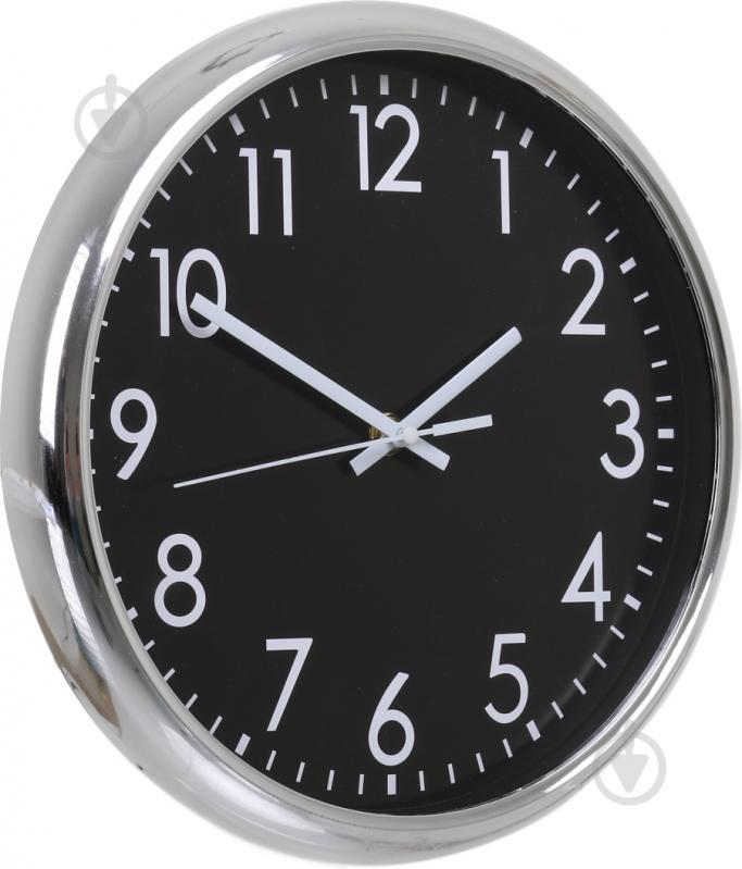 Годинник настінний Basic 27,9х3,9 см срібно-чорний UP! (Underprice) - фото 2