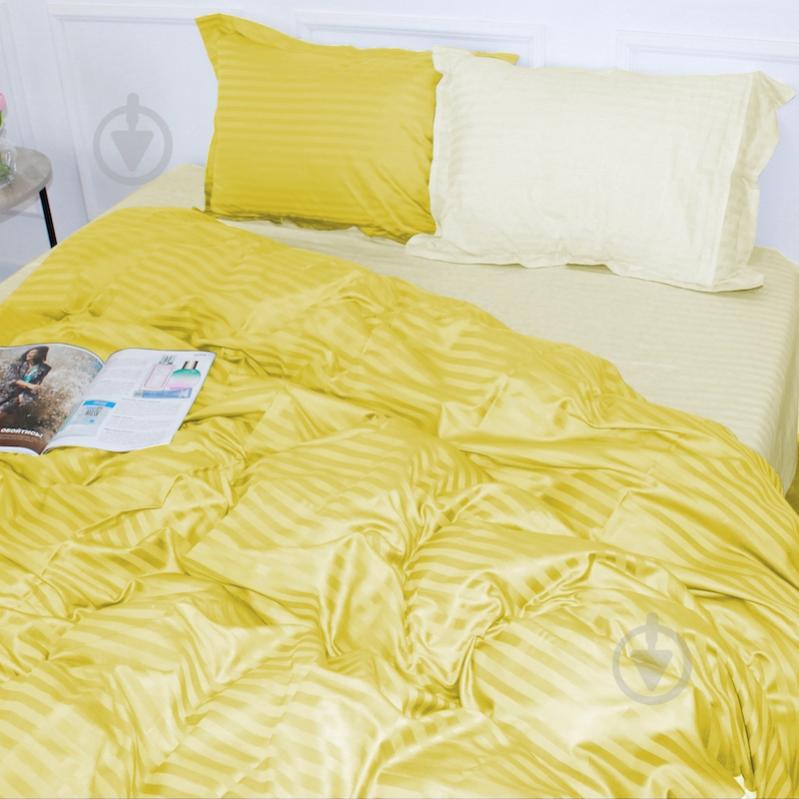Комплект постельного белья Satin Stripe 30-0003+30-0002 Bathild 175х210 см желтый/бежевый MirSon - фото 1 Комплект постельного белья Satin Stripe 30-0003+30-0002 Bathild 175х210 см желтый/бежевый MirSon - фото 1