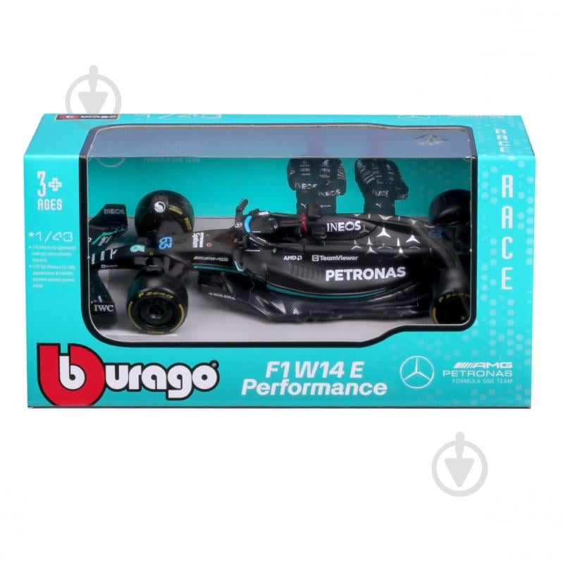 Автомодель Bburago 1:43 Mercedes-AMG F1 W14 E Performance (2023) 18-38080 - фото 1