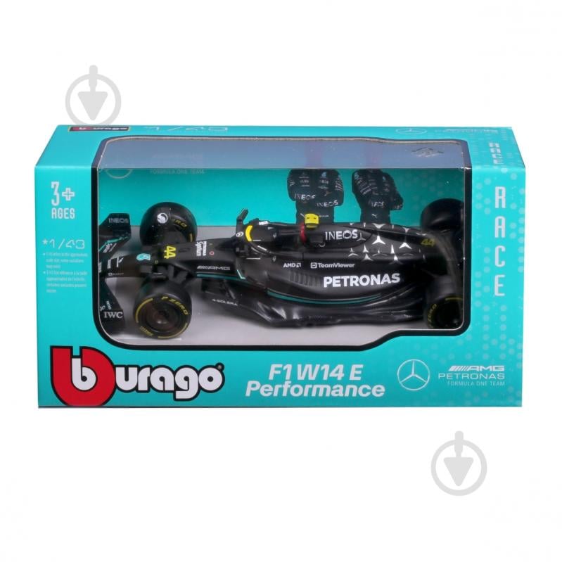 Автомодель Bburago 1:43 Mercedes-AMG F1 W14 E Performance (2023) 18-38080 - фото 2