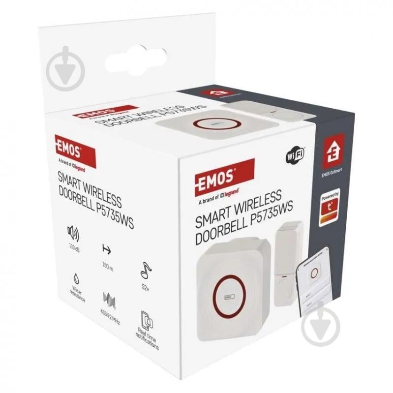 Дзвінок дверний Emos розумний бездротовий Wi-Fi білий P5735WS - фото 16