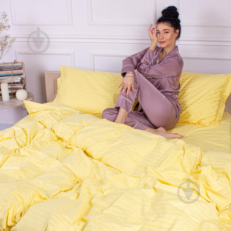 Комплект постільної білизни Satin Stripe 30-0003 Intense Yellow 2х160х220 см жовтий MirSon - фото 4 Комплект постільної білизни Satin Stripe 30-0003 Intense Yellow 2х160х220 см жовтий MirSon - фото 4