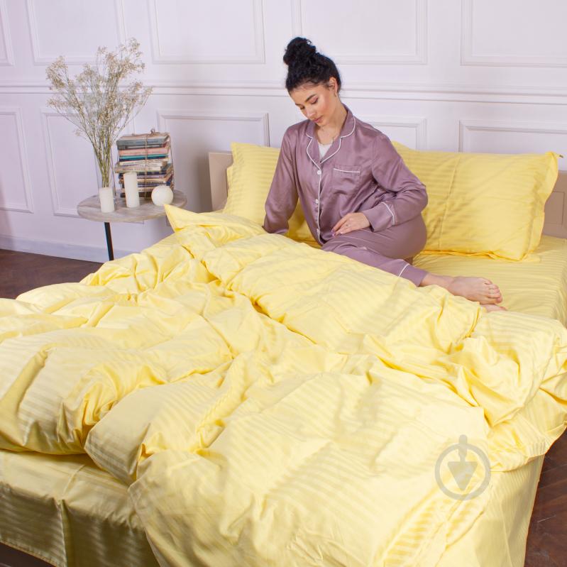 Комплект постільної білизни Satin Stripe 30-0003 Intense Yellow 2х160х220 см жовтий MirSon - фото 5 Комплект постільної білизни Satin Stripe 30-0003 Intense Yellow 2х160х220 см жовтий MirSon - фото 5