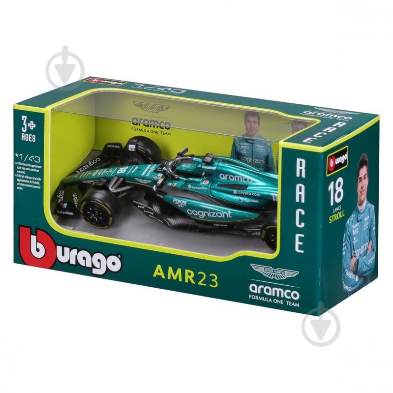 Автомодель Bburago 1:43 Aston Martin AMR23 (2023) 18-38090 - фото 2