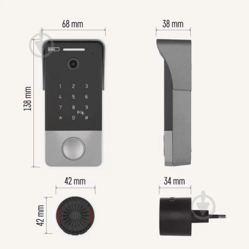Видеозвонок Emos умный беспроводной IP-21PoE с Wi-Fi H4034 - фото 8 Видеозвонок Emos умный беспроводной IP-21PoE с Wi-Fi H4034 - фото 8