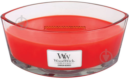 Свеча ароматическая Woodwick Ellipse Crimson Berries 453 г - фото 1