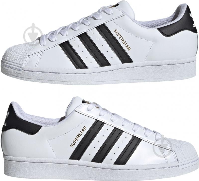 Кроссовки мужские демисезонные Adidas SUPERSTAR EG4958 р.43 1/3 белые - фото 6