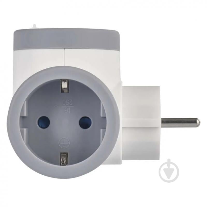 Адаптер-разветвитель Emos сетевой 1xUSB-A 1xUSB-C 2 гн. бело-серый P0077PD - фото 4