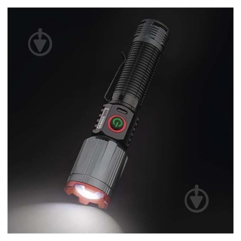 Ліхтар акумуляторний Emos Li-Ion 2200 mAh метал фокус 1200 Lm чорний P3121 - фото 3