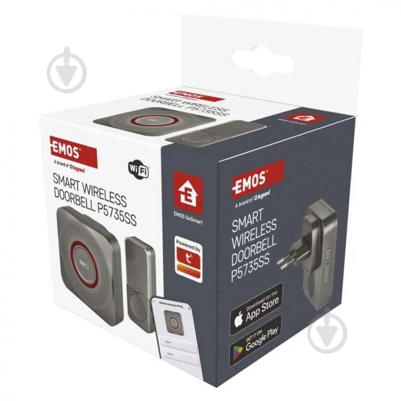 Дзвінок дверний Emos розумний бездротовий Wi-Fi світло-сірий P5735SS - фото 10