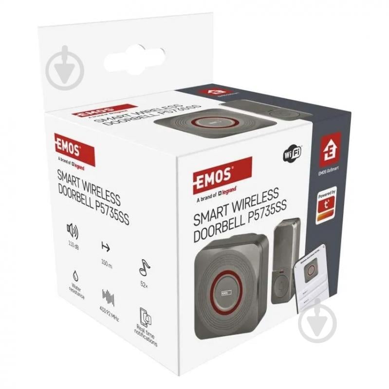 Дзвінок дверний Emos розумний бездротовий Wi-Fi світло-сірий P5735SS - фото 11