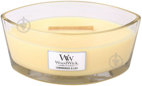 Свічка ароматична Woodwick Ellipse Lemongrass and Lily 453 г - фото 1