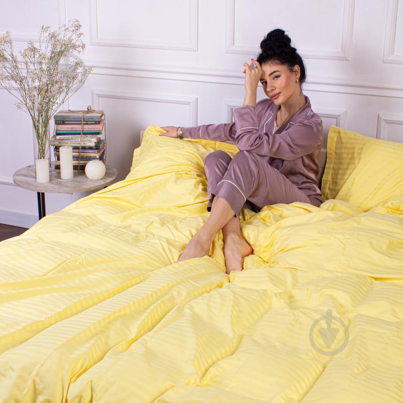 Комплект постельного белья Satin Stripe 30-0003 Intense Yellow 200х220 см желтый MirSon - фото 2 Комплект постельного белья Satin Stripe 30-0003 Intense Yellow 200х220 см желтый MirSon - фото 2