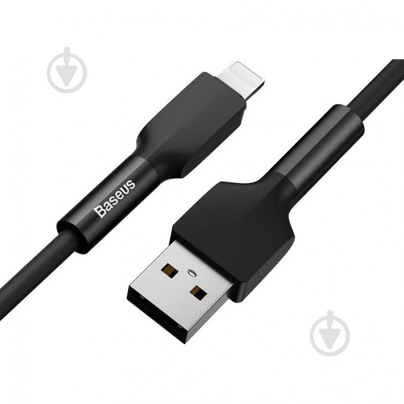 Кабель BASEUS Silica Gel Cable USB for IP 1 м black (CALGJ-01) - фото 2 Кабель BASEUS Silica Gel Cable USB for IP 1 м black (CALGJ-01) - фото 2