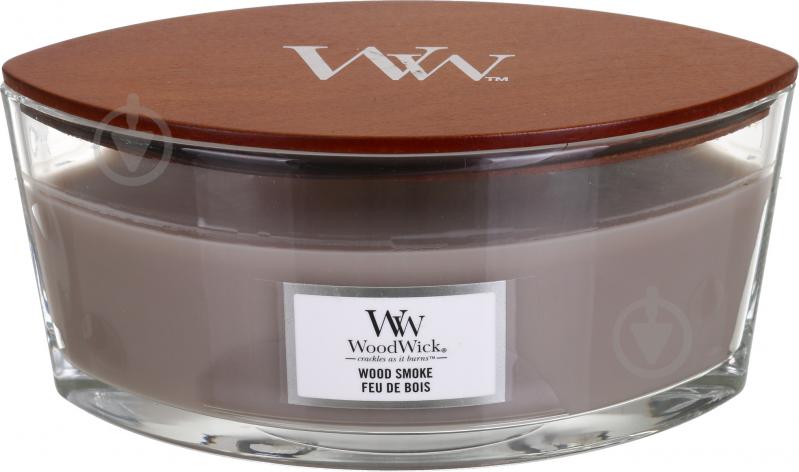 Свічка ароматична Woodwick Ellipse Wood smoke 453г - фото 1