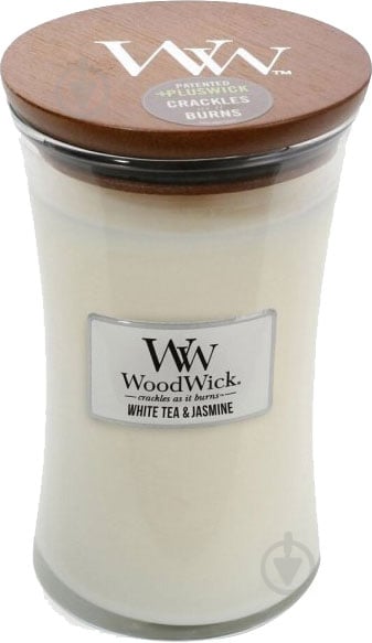 Свеча ароматическая Woodwick Large White Tea & Jasmine 609г - фото 1