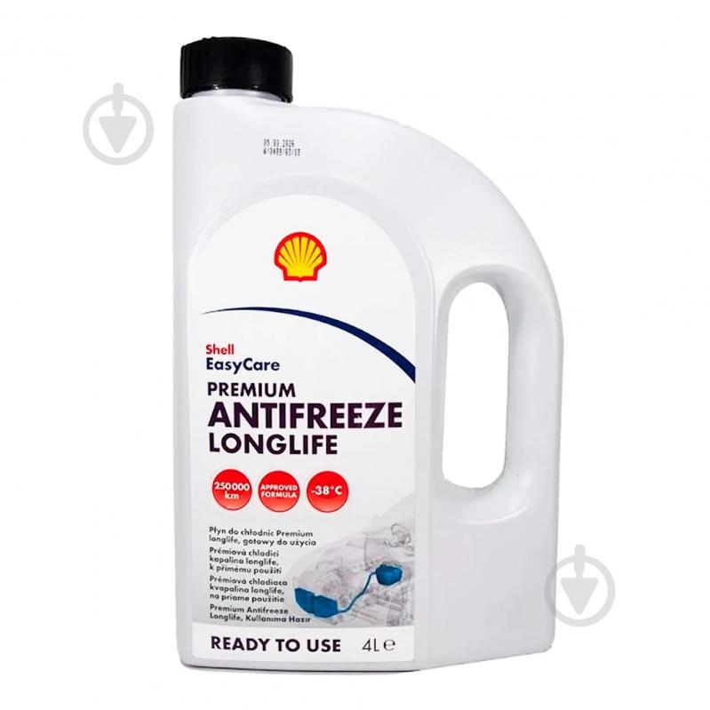 Антифриз SHELL Premium Longlife від -35 до +108 4 л рожевий - фото 1