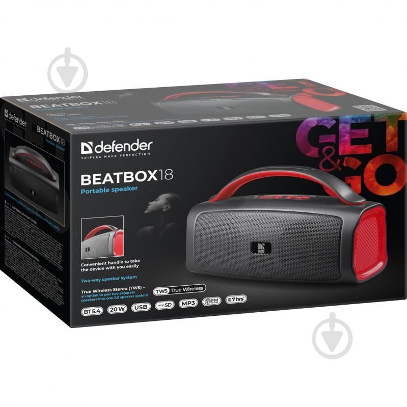 Акустична система Defender Beatbox 18 1.0 black (65218) - фото 7