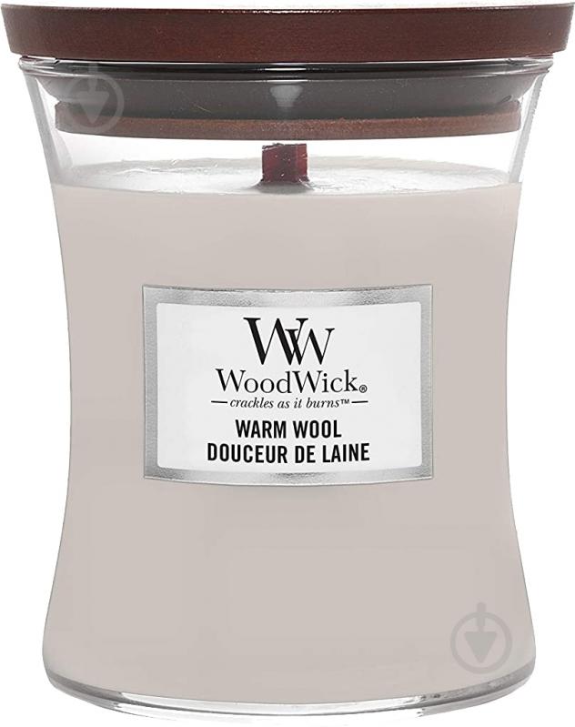 Свеча ароматическая Woodwick Medium Warm Wool 275 г - фото 1 Свеча ароматическая Woodwick Medium Warm Wool 275 г - фото 1