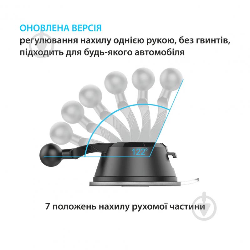 Тримач для мобільного телефона Grand-X MT-12 чорний - фото 2