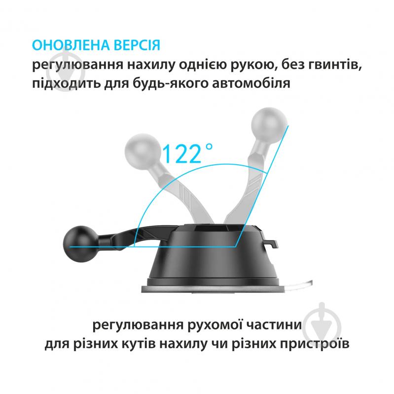 Тримач для мобільного телефона Grand-X MT-12 чорний - фото 3