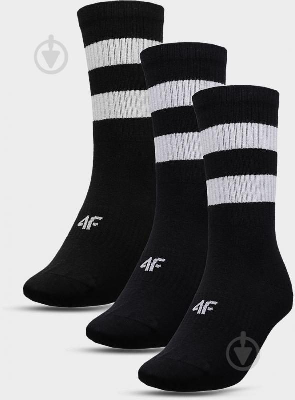 Шкарпетки 4F SOCKS CAS U206 (3PACK) 4FAW23USOCU206-90S р.43-46 чорний 3 пари шт. - фото 1