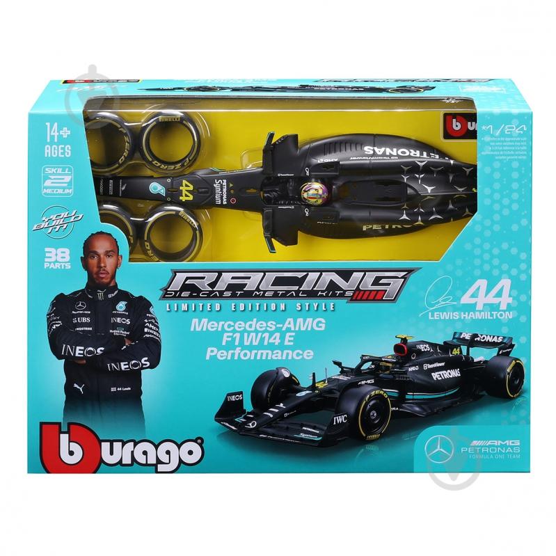 Автоконструктор Bburago 1:24 Mercedes-AMG F1 W14 Performance (#44) 18-28510 - фото 6