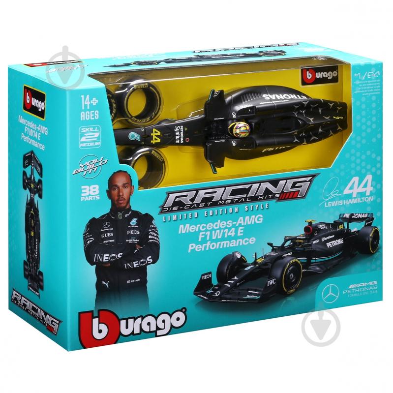Автоконструктор Bburago 1:24 Mercedes-AMG F1 W14 Performance (#44) 18-28510 - фото 7