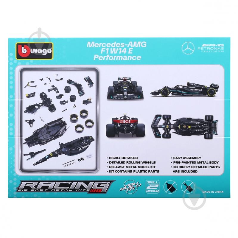 Автоконструктор Bburago 1:24 Mercedes-AMG F1 W14 Performance (#44) 18-28510 - фото 8