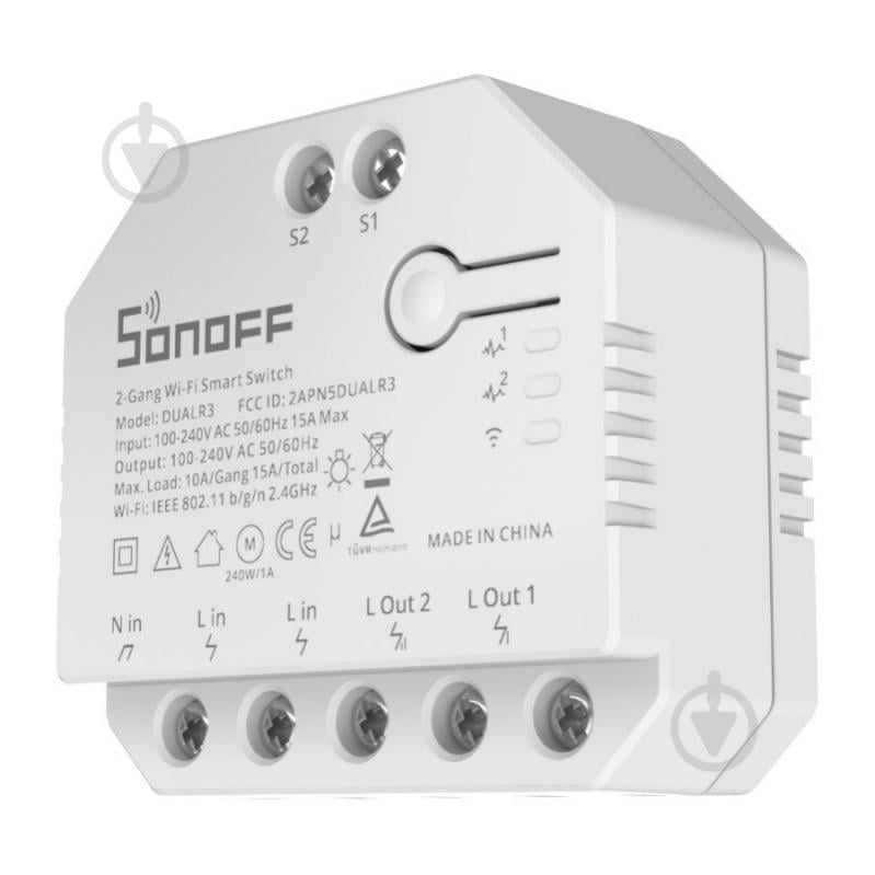 Розумне реле-перемикач Sonoff Wi-Fi з подвійним реле та вимірюванням потужності - фото 6