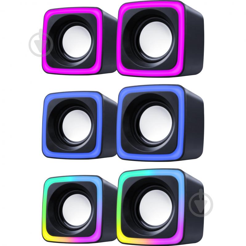 Акустическая система Defender Solar 7 2.0 black 6Вт, RGB подсветка, USB - фото 11