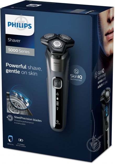 Електробритва Philips Shaver series 5000 S5587/10 + м'який футляр сірий - фото 7