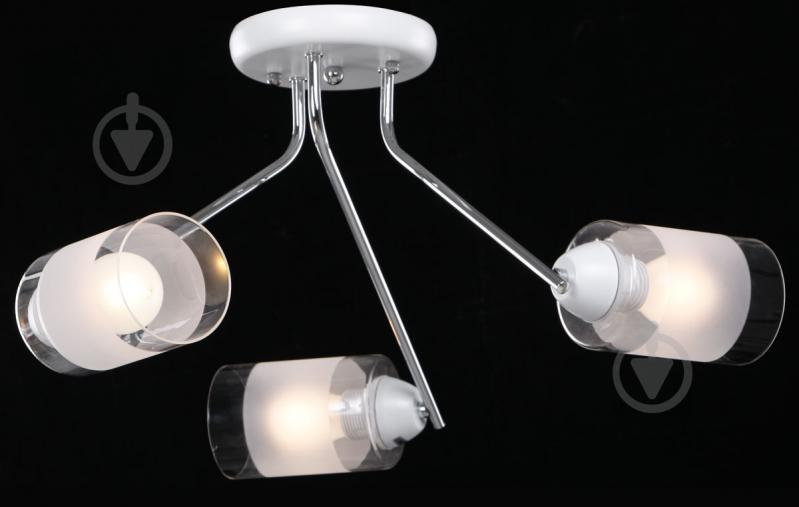 Світильник стельовий Accento lighting Alyssum ALKK-GH96370B-3 3x60 Вт E27 білий - фото 3