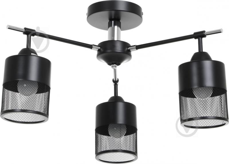 Светильник потолочный Accento lighting Narcissus ALKK-GH10382-3 3x40 Вт E14 черный - фото 1