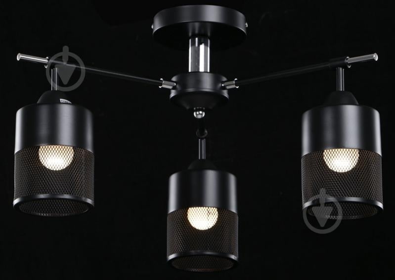 Светильник потолочный Accento lighting Narcissus ALKK-GH10382-3 3x40 Вт E14 черный - фото 3