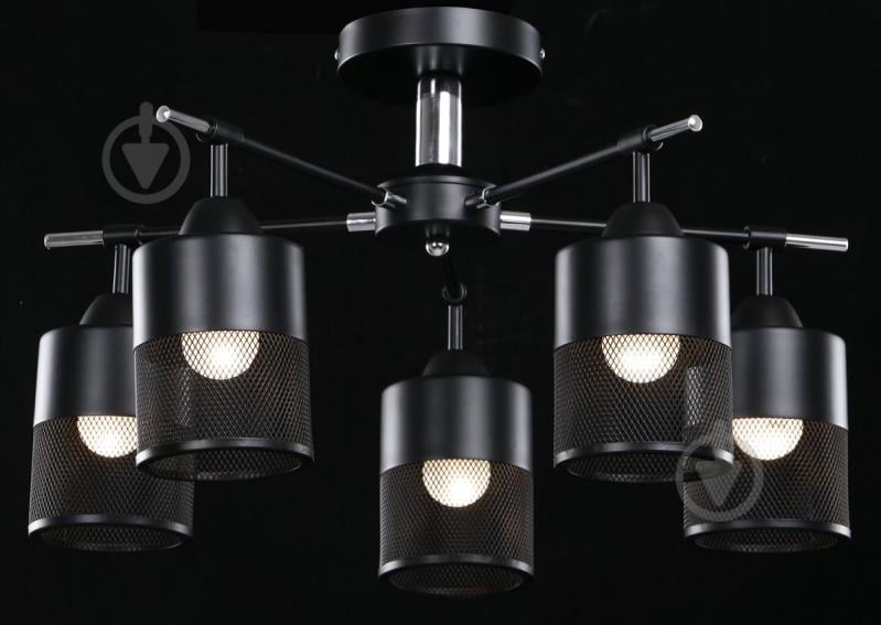 Светильник потолочный Accento lighting Narcissus ALKK-GH10382-5 5x40 Вт E14 черный - фото 3