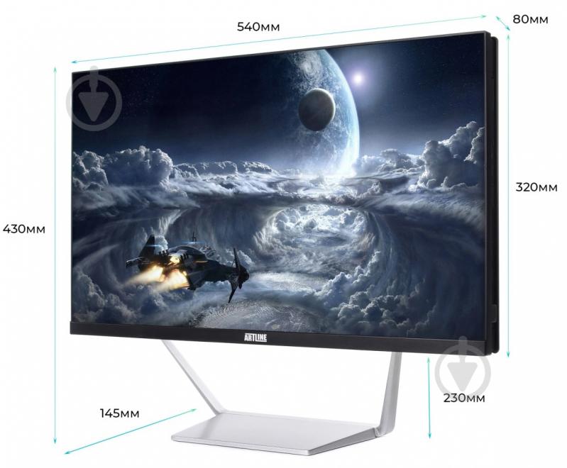 Моноблок Artline Business M67 23,8 (M67v09Win) black/silver - фото 9