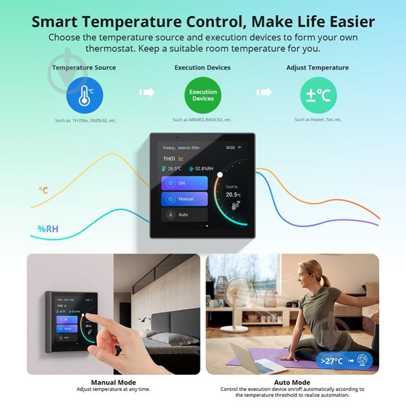 Панель управления Sonoff NSPanel черный - фото 12 Панель управления Sonoff NSPanel черный - фото 12