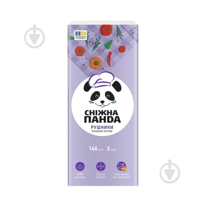 Бумажные полотенца Сніжна Панда двухслойная 140 шт. - фото 2
