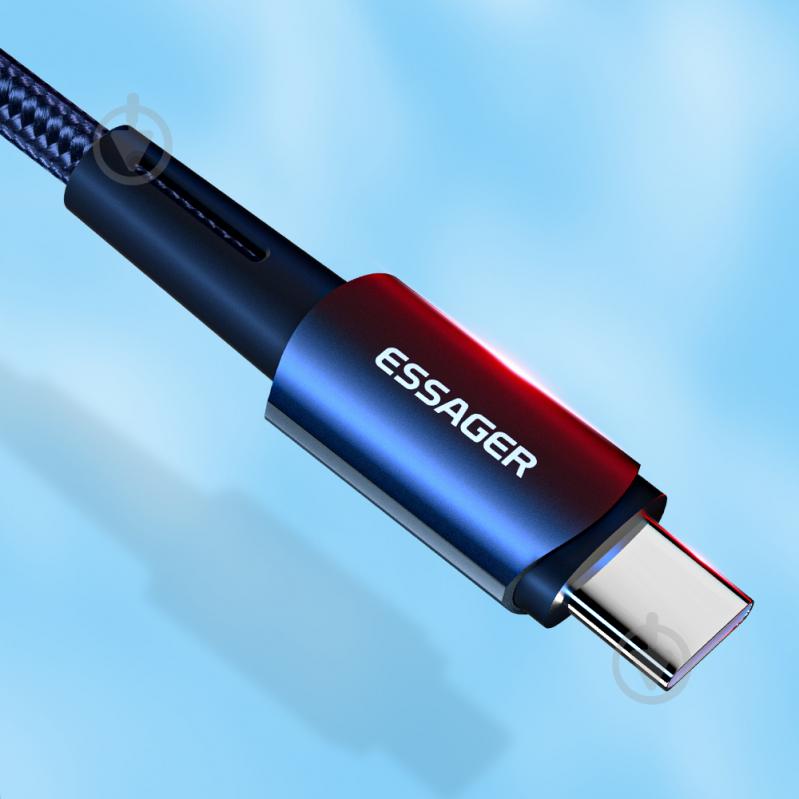 Кабель Essager Sunset Type-C to Lightning 20W USB 0,5 м чорний (EXCTL-CGB01) - фото 6