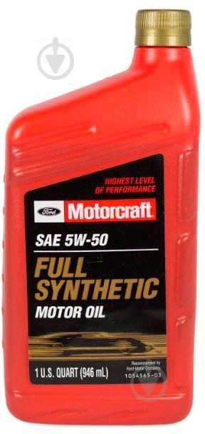 Моторное масло Ford Motorcraft Full Synthetic Motor Oil 5W-50 0,946 л (XO5W50Q1GT) - фото 1