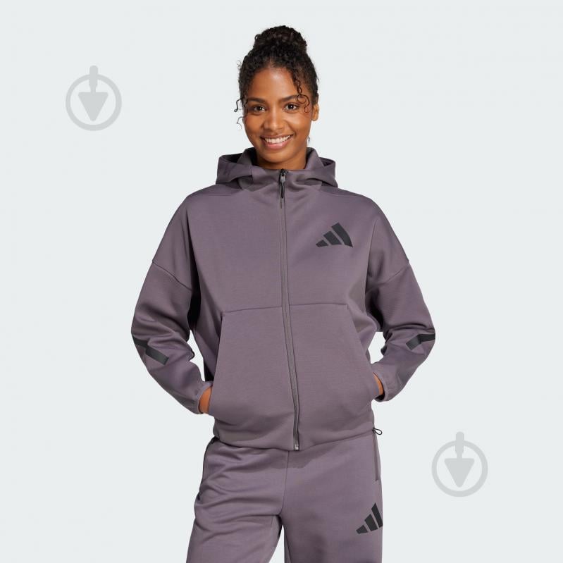 Джемпер Adidas W Z.N.E. FZ JD5985 р.XS сірий - фото 1