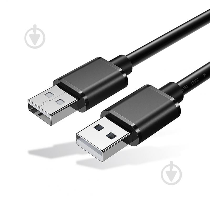 Удлинитель Essager USB Extension Cable USB 2.0 Male to Male 5Gbps speed 1 м черный (EXCAA2-YT01) - фото 1