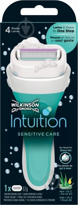 Бритва WILKINSON SWORD Intuition Sensitive зі змінним картриджем 1 шт. - фото 1