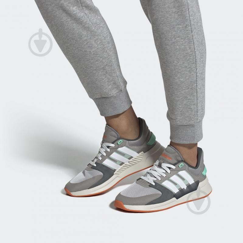 Кросівки чоловічі демісезонні Adidas RUN90S EG8655 р.43 1/3 сірі - фото 10